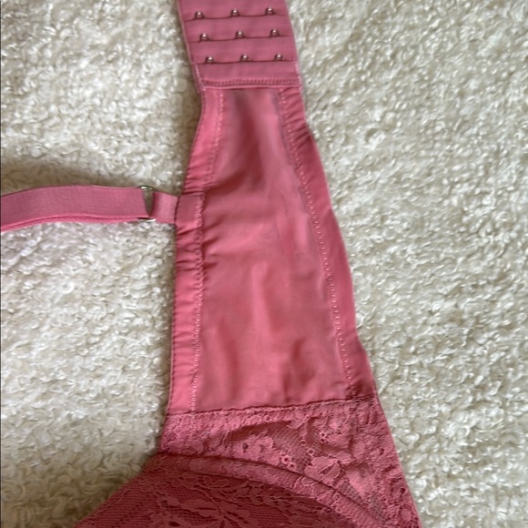 Soft Pink Lace Padded Bra with Adjustable Straps - Picture 5 of 6